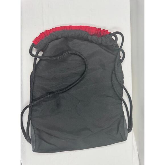 Adidas Red Black Drawstring Bag With Mesh And Zipper Pockets - Picture 2 of 4